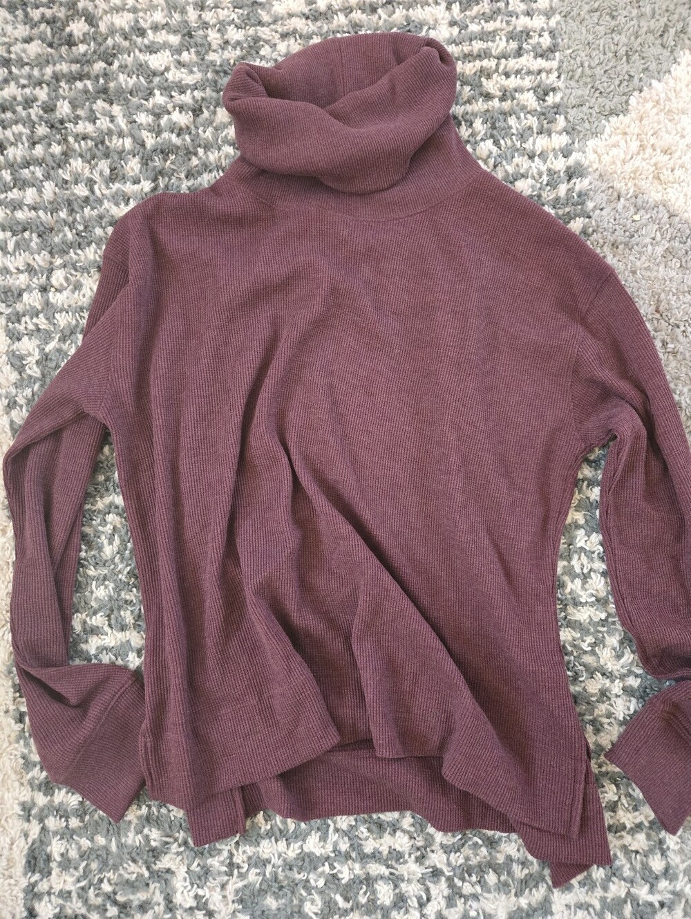 Peruvian Connection Ribbed Turtleneck Sweater L